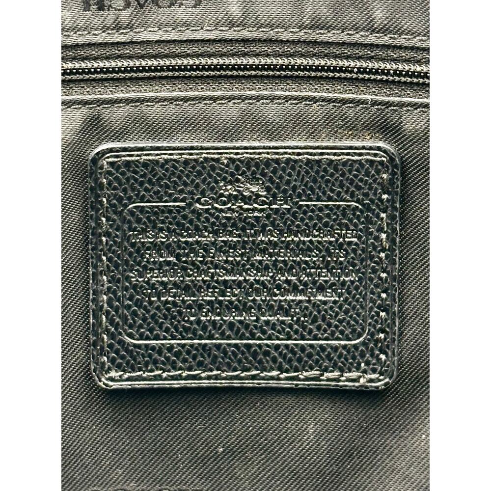 Coach Black Leather Turnlock Tote | Large Crossgrain Shoulder Bag - Picture 5 of 6